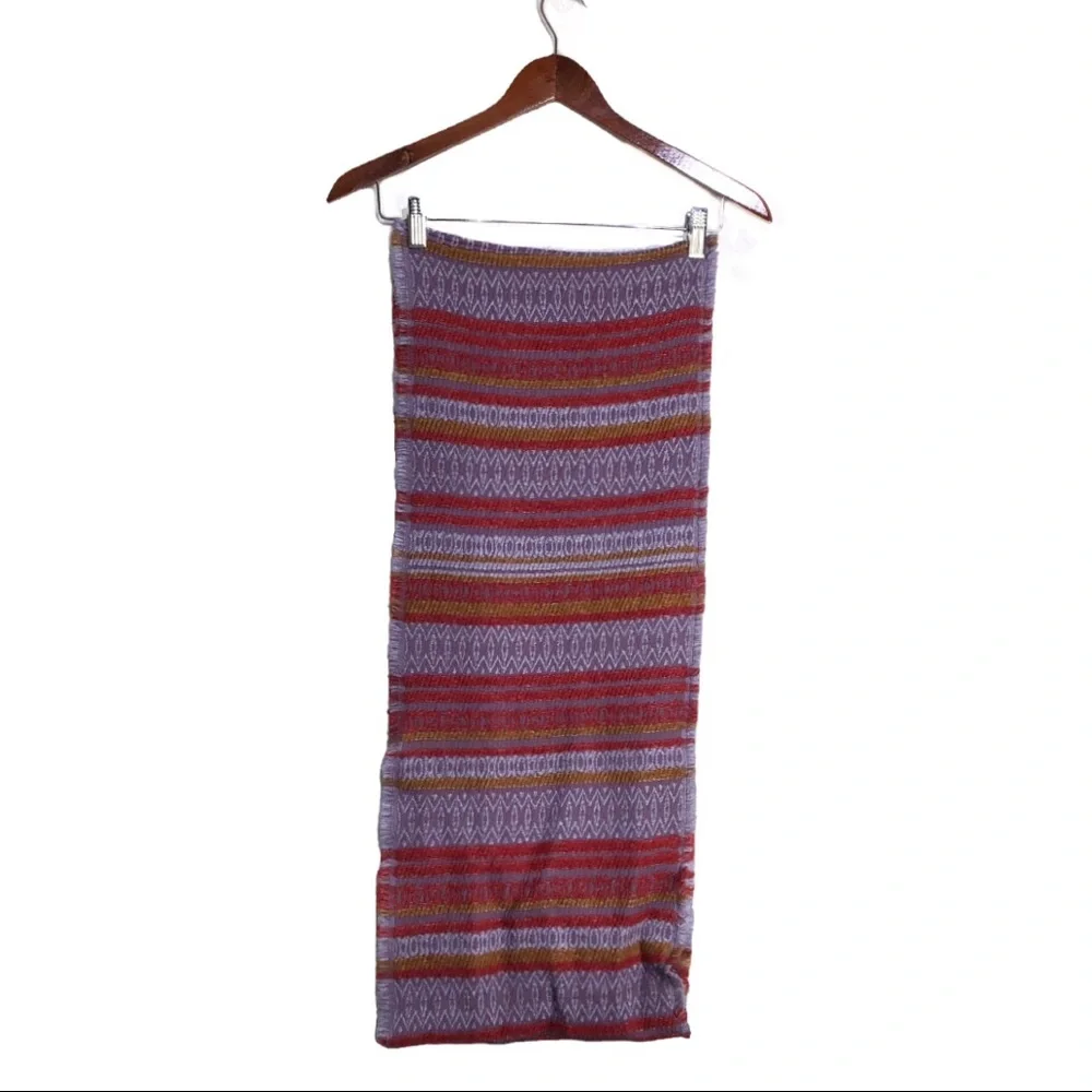 Eco By Rising Tide Red/Purple Mohair & Organic Cotton Knit Blend Infinity Scarf